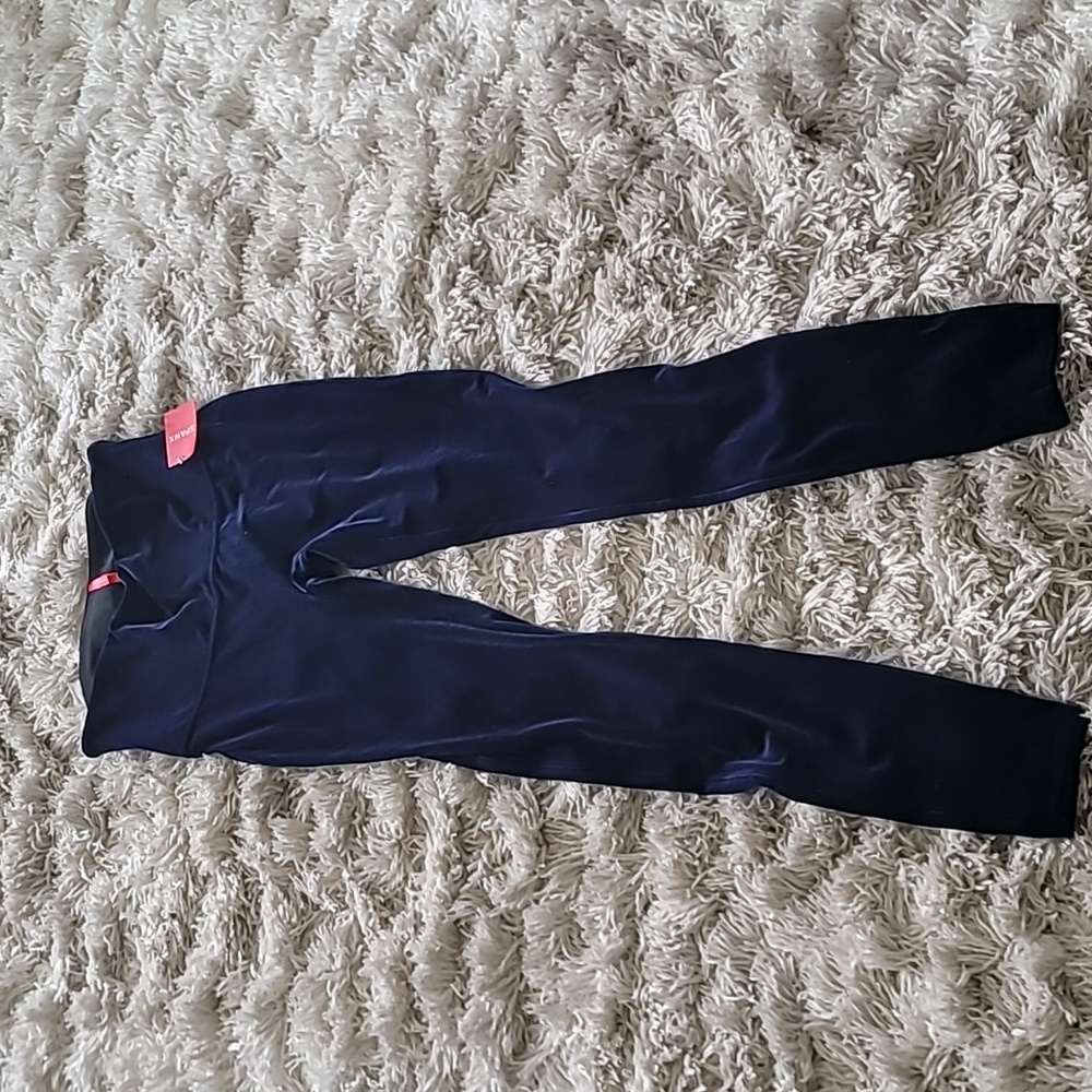 Spanx Blue velvet leggings L